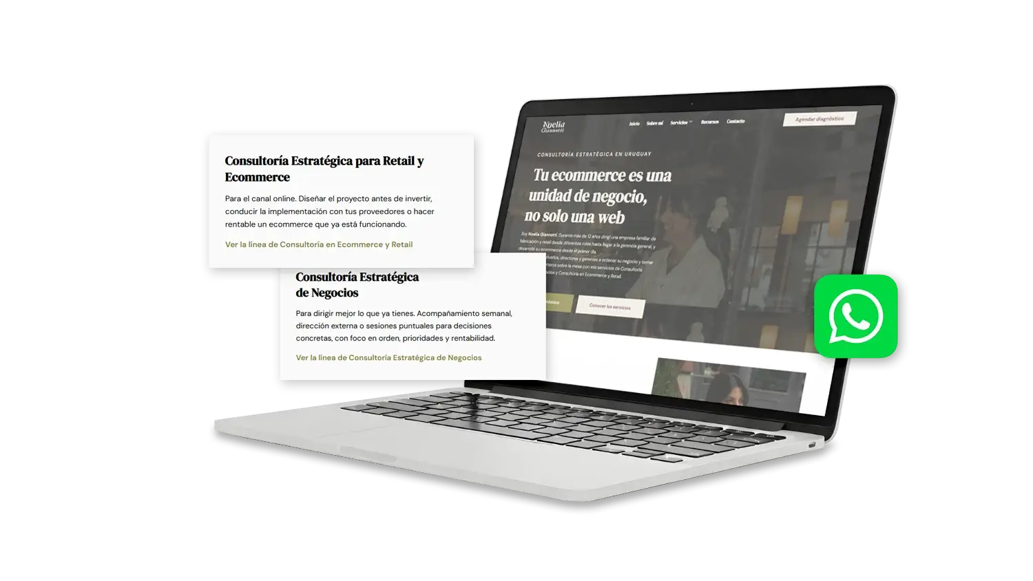 Proyecto Noelia Giannotti - Plataforma web para consultoría estratégica y retail en Uruguay