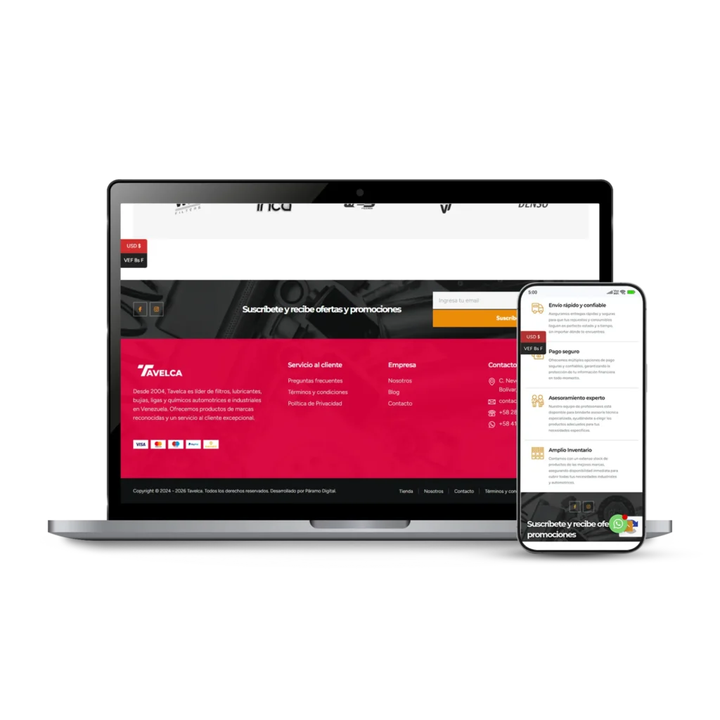 Tavelca Web Responsive