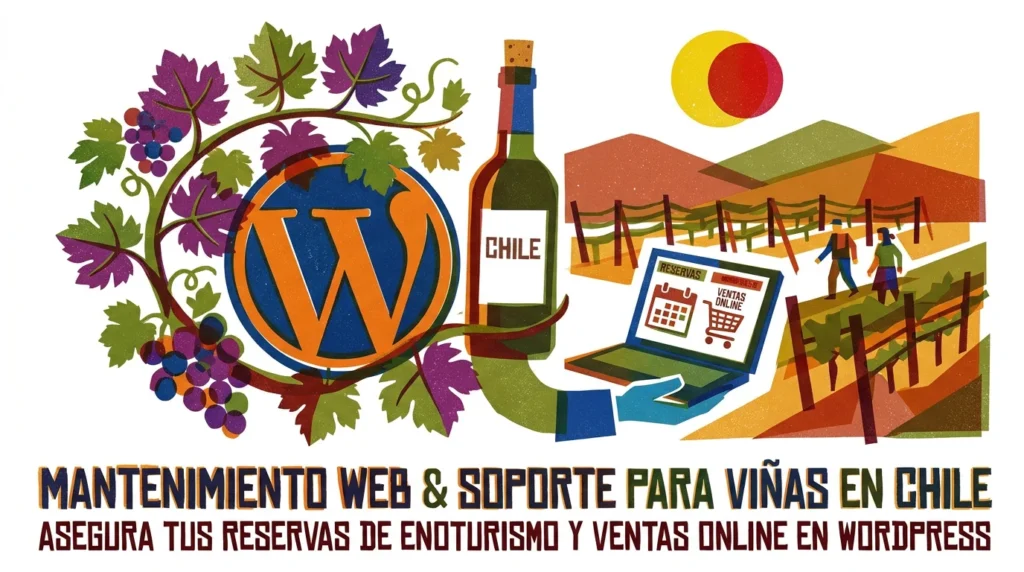 Mantenimiento técnico y soporte WordPress para sitios web de viñas y bodegas de enoturismo