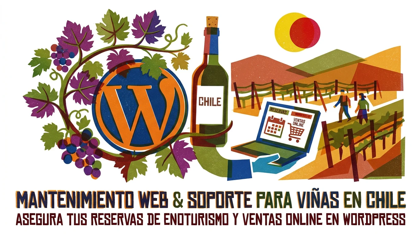 Mantenimiento técnico y soporte WordPress para sitios web de viñas y bodegas de enoturismo